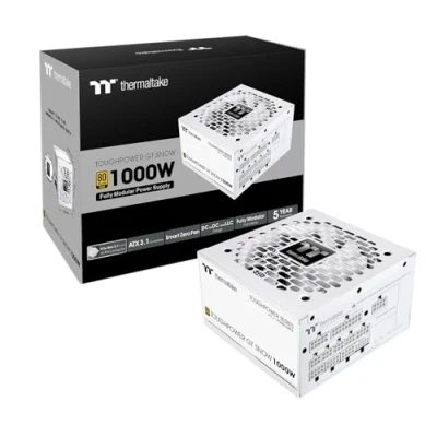 Imagen de Thermaltake Toughpower GT 1000W ATX 3.1 PCIe 5.1 80+ Gold Modular Snow