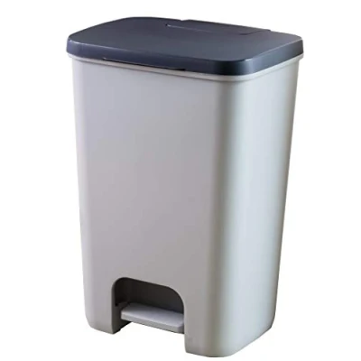 Imagen de Curver, 225360, Cubo De Basura Essentials, Cuerpo Gris / Tapa Antracita, 30,3 x 29,4 42,8 cm