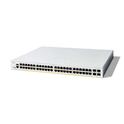Imagen de Cisco Switch Inteligente Catalyst 1200 48P 4X, GE de 48 Puertos, PoE, SFP+ 4x10, protección Limitada por Vida (C1200 4X)