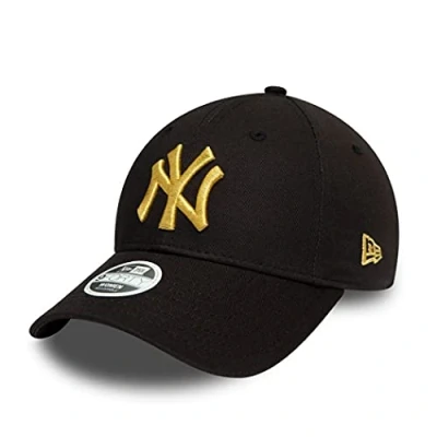 Imagen de New Era York Yankees MLB Cap 9Forty verstellbar Basecap Damen Kappe Metallic Logo Schwarz One Size