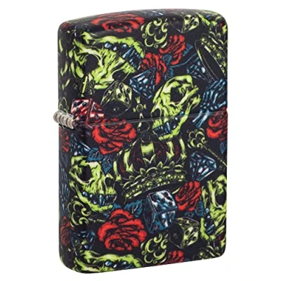 Imagen de Zippo Skull Crown Glow in The Dark 540 Color Design Pocket Lighter (49696)