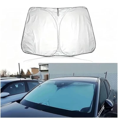 Imagen de CQAQACQ Parasol Coche Delantero para Ford S MAX, Plegable UV ProteccióN Accesorios Coche,Silver