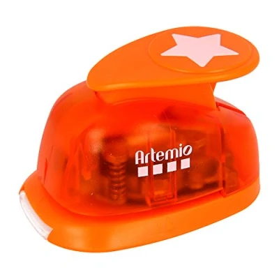Imagen de Artemio 2,5 cm Big Star número 2 Palanca Perforadora, Naranja