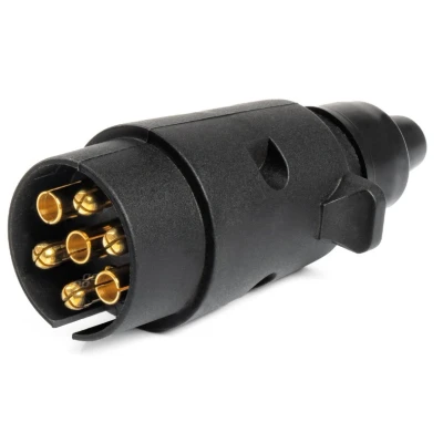 Imagen de AMiO 03215 Tomacorriente remolque 7 PVC negro caravanas