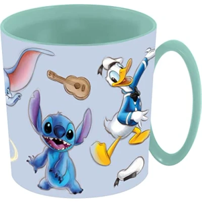 Imagen de ALMACENESADAN, 4938, Pack vuelta al cole Disney 100 aniversario; compuesto por taza microondas 350ml, productos reutilizables, sin BPA