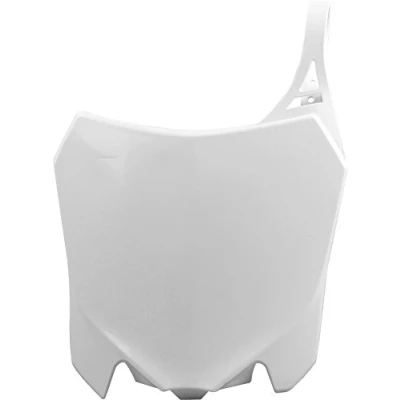 Imagen de POLISPORT 8659400002 Portanúmeros frontal réplica OEM fabricado en plástico brillante duradero y resistente compatible con motocicletas Honda color blanco
