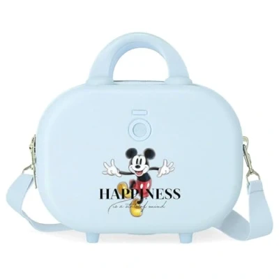Imagen de Disney Mickey Happiness Neceser Adaptable con Bandolera Azul 29x21x15 cms Rígido ABS 9,14L 2,52 kgs