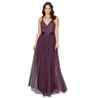 Imagen de Maya Deluxe Vestido Maxi Sin Mangas con Detalle de Rayas promoción, Frutas del Bosque, 42 para Mujer