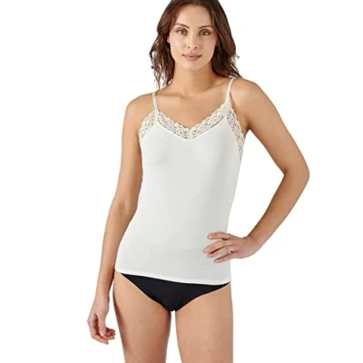 Imagen de Damart Camisola de Encaje Thermolactyl Sensitive Camiseta, Blanco Hueso, M para Mujer