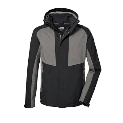 Imagen de killtec Hombres Chaqueta funcional impermeable/chaqueta para exteriores con capucha desmontable KOS 54 MN JCKT, grey, L, 41334 000