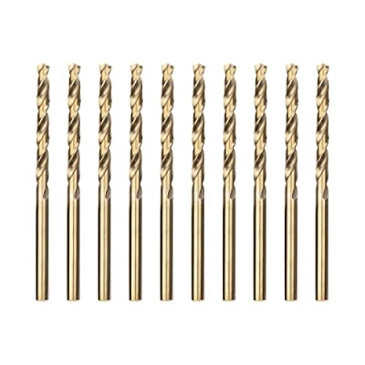Imagen de Meccion HSS Co 10pcs 4.0mm Brocas Helicoidales para Metal, Acero Inoxidable, Madera, Plástico y Hierro