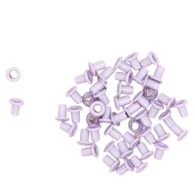Imagen de Craftelier Pack de 50 Ojales Mini Ideales para Tarjetería, Scrapbooking y Manualidades Válidos Diversos Materiales Tamaño Aprox. Diámetro Interior 3 mm Exterior 5 Color Violeta