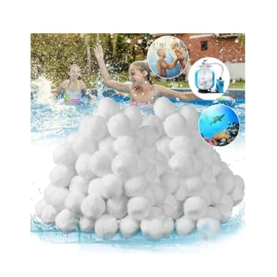 Imagen de VAZILLIO Bolas Filtrantes Piscina 1500g de Filtro Alternative para 54 kg Arena, Piscina, Bomba Filtro, Arena Acuario
