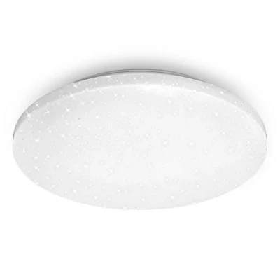 Imagen de BRILONER Lámpara de techo LED con decoración estrella,lámpara baño IP44, perforada, 21W, 2500 lúmenes, luz blanca neutra, Ø34 cm, lampara techo, plafon