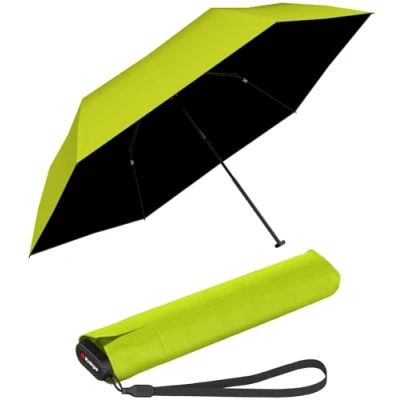 Imagen de Knirps Paraguas de bolsillo US.050 Ultra Light Slim Manual con protección UV y contra el calor, color verde lima