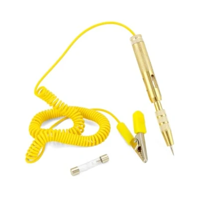 Imagen de QWORK® 6V 12V 24V Comprobador de Fusibles Coche con Pinza Cocodrilo y Sonda Acero Afilada, Pluma Prueba Voltaje Eléctrico Luz para Comprobar Bajo