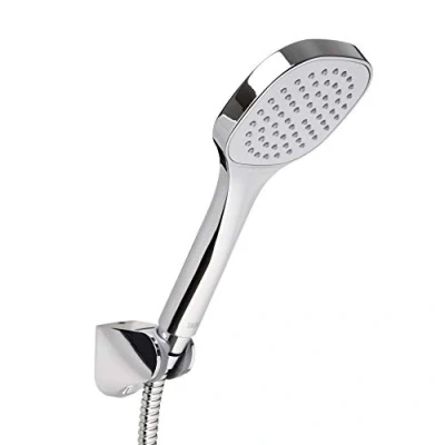 Imagen de TATAY Alcachofa Ducha Tokio con Soporte y Manguera 1.5M, 10 cm de Diámetro, ABS, 1 posición, Sistema Ahorro Agua Antical, Cromado