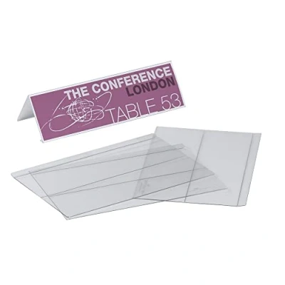 Imagen de Durable Petp Placa de mesa (10 unidades, 61/122 x 210 mm)
