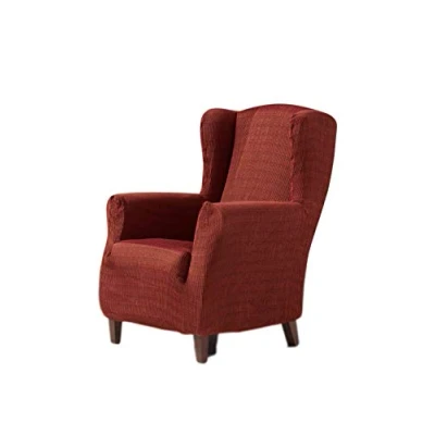 Imagen de Estoralis Vega Funda Sillon de Diseño Moderno Tejido Elastico Rojo para Orejero 70 a 110 cm. Protector Adaptable Todo Tipo Sillones