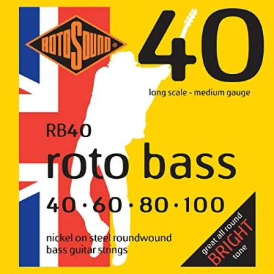 Imagen de Rotosound RB Roto Bass nickelé jeu de 4 cordes nickel moyen 40 100 RB40