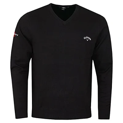 Imagen de Callaway Golf Hombre de Manga Larga con Cuello en V suéter True Negro M