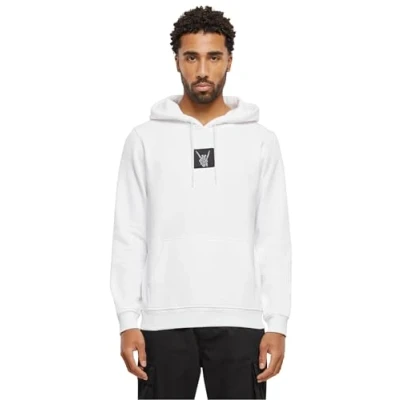 Imagen de Mister Tee Skelett Patch Jersey con capucha, Hombre, Talla: Medium, White