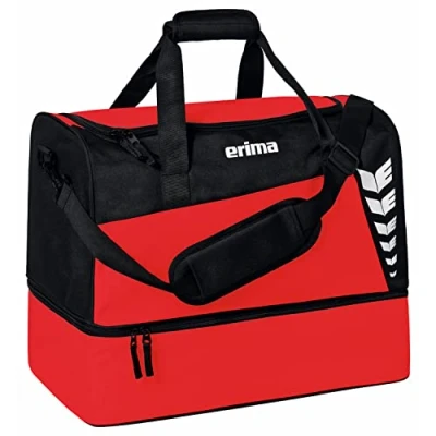 Imagen de Erima Bolsa de Deporte con Compartimento Inferior Six Wings, Rojo/Negro, M