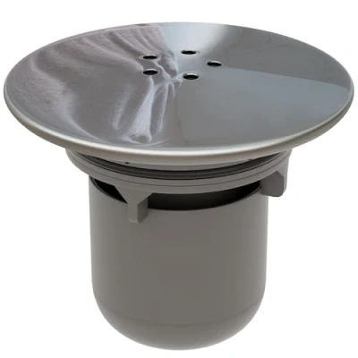 Imagen de HNNHOME Trampa de Ducha, Cubierta Drenaje Ducha cromada, Piezas Tapa Ajuste Superior extraíbles, Orificio 90 mm/115 mm, desagüe Bandeja Flujo rápido