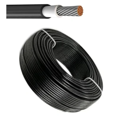 Imagen de PowerWerk cable solar de 6 mm² negro 5 m Certificado TÜV Resistente a los rayos UV, flexible, fotovoltaico, conexión para panel solar, inversor y regulador