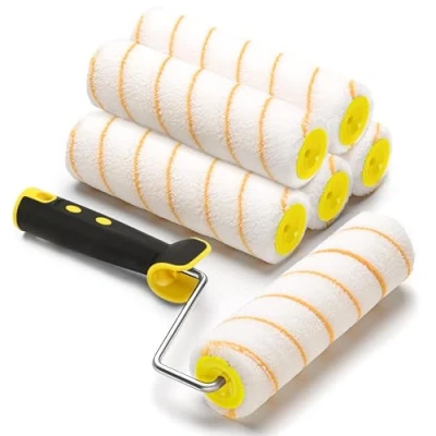 Imagen de Rodillo de Pintura Set 6 piezas Rodillos Con Mango, 5 Pintura（18 cm）, Cepillo Rodillo, Antigoteo Reutilizables, Para la Decoración Paredes y Hogar.