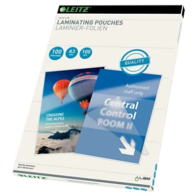 Imagen de Esselte Leitz 16919 Fundas para plastificar tamaño A3 peso 100 micras Pack de 10 uds.