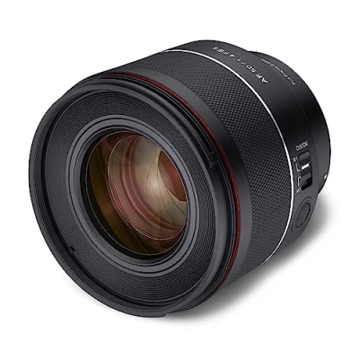Imagen de Samyang AF 50 mm F1,4 II FE para Sony E Objetivo de enfoque automático estándar cámaras sistema sin espejo Sony, sensores formato completo y APS C, adecuado grabación detalles