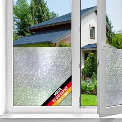 Imagen de d c fix vinilo adhesivo para cristales ventanas Nieve estático premium opaco translúcido privacidad decorativo mampara de ducha baño lámina pegatina 67,5 cm x 1,5 m