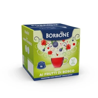 Imagen de Caffè Borbone L&#039;Emporio del Lote de 64 cápsulas compatibles con Nescafe Dolce Gusto té frutas bosque