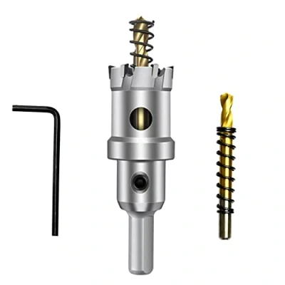 Imagen de ASNOMY 27 mm T.C.T, Broca para sierra perforadora con punta de carburo tungsteno metal, 2 brocas metal duro, acero, hierro, madera, plástico