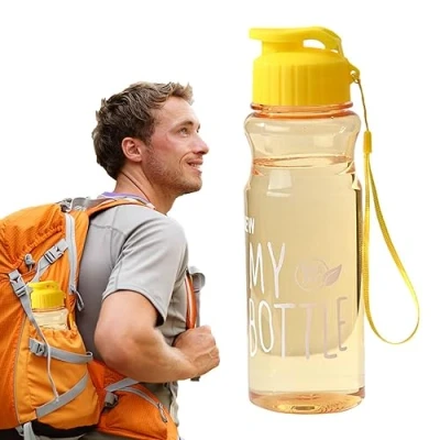 Imagen de botella de agua 500 ml, deportiva sin BPA, jarra bebidas deportivas, con sellado seguro y bueno, a prueba fugas,