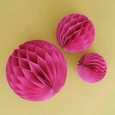 Imagen de Ginger Ray Decoraciones de fiesta paquete 3, Color fucsia (HC 105)