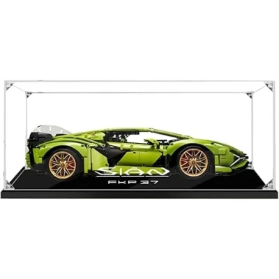 Imagen de Tirff Vitrina de acrílico compatible con Lego 42115 Lamborghini Sián FKP 37, escaparate a prueba polvo para (sin kit modelo)