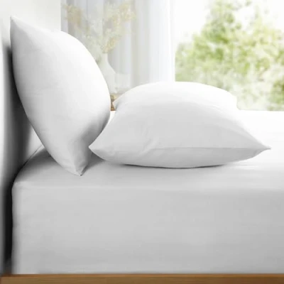 Imagen de Appletree Juego de 2 Fundas Almohada Blancas, Estilo para ama casa, Lisas Simples (48 x 76 cm), 100% algodón, Suaves y lujosas, Piezas