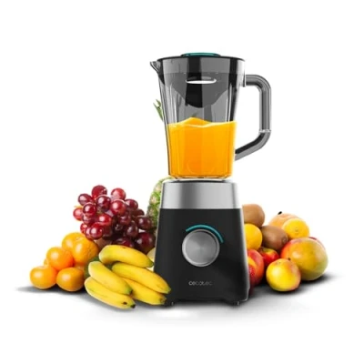 Imagen de Cecotec Batidora de Vaso Power Black Titanium 2500MAX PerfectMix. 2500W Máxima Potencia, Cuchilla con Recubrimiento Titanio Negro, 1,8L, Filtro para Licuados, Acabados en Acero Inox