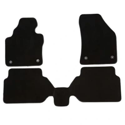 Imagen de DBS 1764157 Alfombrillas de coche A medida para 3 uds. Antideslizante Moqueta en negro 1000 g/m² Aspecto terciopelo Modelo Luxe