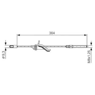 Imagen de Tirador de cable, freno estacionamiento BOSCH 1 987 482 371