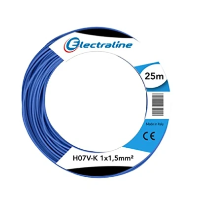 Imagen de Electraline 15092 cavo unipolare n07v k, sezione 1x1.5 mm, 25 mt, blu