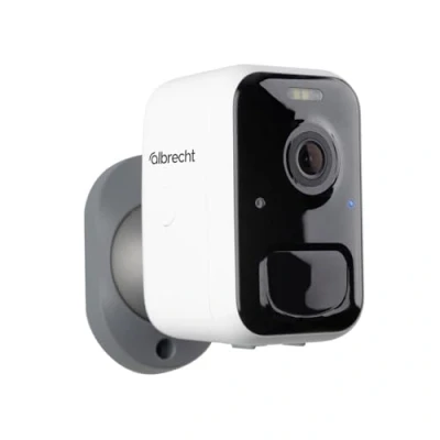 Imagen de Albrecht Home SC 100 Cámara de vigilancia WiFi 21500 Full HD visión Nocturna, IP65 Impermeable, Detector Movimiento