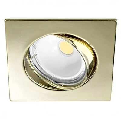 Imagen de wonderlamp W E000013 Basic Foco empotrable cuadrado, color oro [Clase de eficiencia energética A]