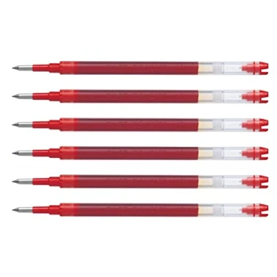 Imagen de Pilot Lote de 6 recambios para bolígrafo roller V Ball RT punta 0,7 mm rojo