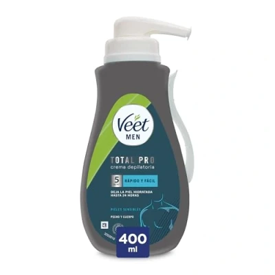 Imagen de Veet Men Crema Depilatoria Corporal Para Hombre, Piel Sensible, 400 ml (Paquete de 1)