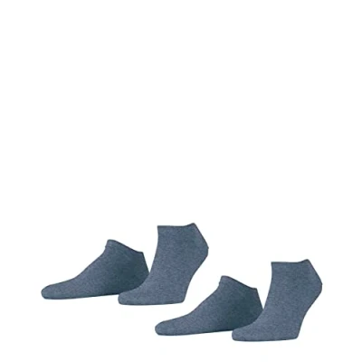 Imagen de ESPRIT Basic Uni 2 Pack M SN algodón corte unicolor pares, Calcetines cortos Hombre, Azul (Light Denim 6660), 39 42