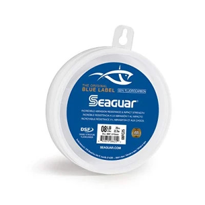 Imagen de Seaguar Blue Label Líder de línea Pesca fluorocarbono, Unisex, Transparente, 8lbs/25yds
