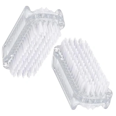 Imagen de 2 Piezas cepillo uñas manos,Cepillo de Uñas,cepillos mano doble cara,Nail Brush,Cepillos limpieza uñas,para manos y lavabos(Blanco)